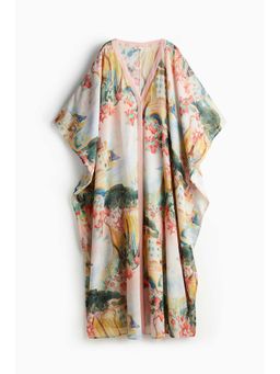 H&M - Women Pink V-Neck Kaftan Dress