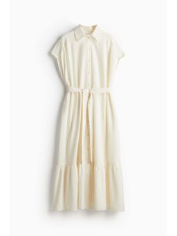 H&M - Women White Oversized Tie-Belt Dress