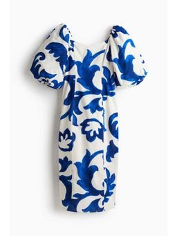 H&M - Women White Balloon-Sleeved Dress