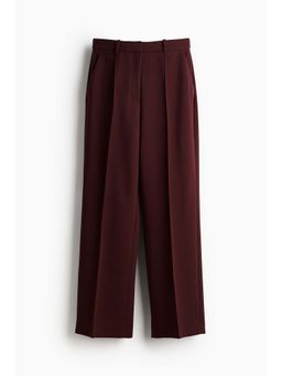 H&M - Women Maroon Crease-Front Trouser