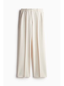 H&M - Women Beige Crease-Front Trouser