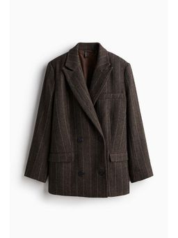 H&M - Women Brown Double-Breasted Blazer