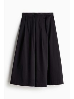 H&M - Women Black Pleated Satin Skirt