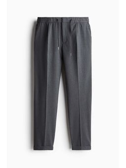 H&M - Men Grey Slim Fit Crease-Leg Trouser