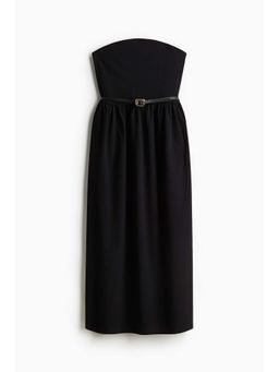 H&M - Women Black Belted Bandeau Dress