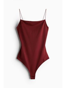 H&M - Women Maroon Strappy Thong Bodysuit