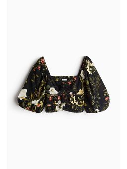H&M - Women Black Cropped Top