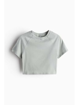 H&M - Women Turquoise Cropped T-Shirt