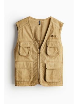 H&M - Women Beige Cargo Gilet