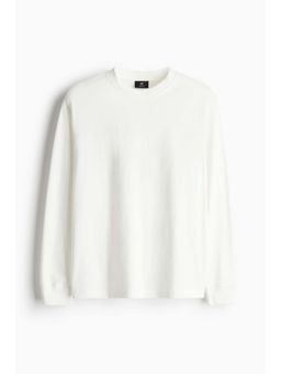 H&M - Men White Loose Fit Cotton Jersey T-Shirt