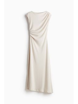 H&M - Women Beige Draped Bodycon Dress