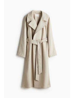 H&M - Women Beige Trench-Look Coat With Belt