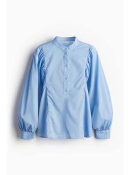 H&M - Women Blue Batwing-Sleeved Shirt