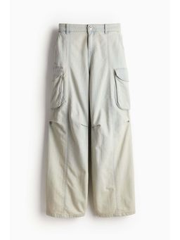 H&M - Women Blue Baggy Low Cargo Jeans