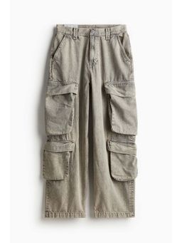 H&M - Men Beige Baggy Cargo Jeans