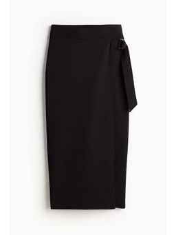 H&M - Women Black Jersey Wrap Skirt