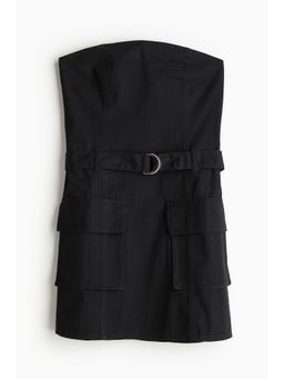 H&M - Women Black Bandeau Utility Dress