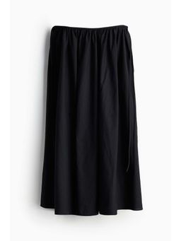 H&M - Women Black Tie-Detail Circular Skirt