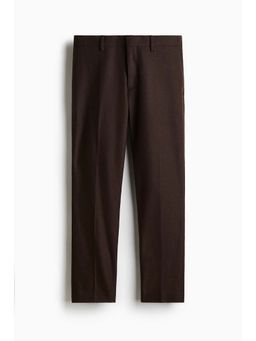 H&M - Men Brown Slim Fit Wool-Blend Trouser