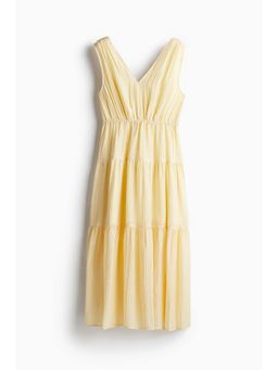 H&M - Women Yellow Tiered Dress
