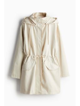 H&M - Women Beige Oversized Hooded Parka