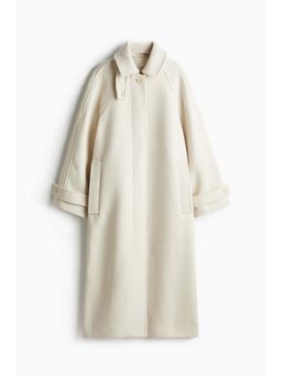H&M - Women Beige Oversized Maxi Coat