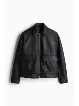 H&M - Men Black Regular Fit Coated Jacket