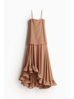 H&M - Women Beige Voluminous Bandeau Dress