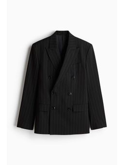 H&M - Men Black Regular Fit Double-Breasted Blazer