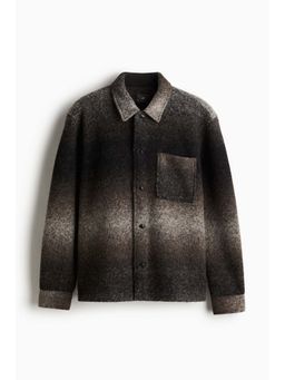 H&M - Men Brown Regular Fit Felted Overshirt