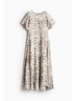 H&M - Women Beige Flared-Skirt Dress
