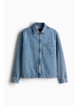H&M - Men Blue Regular Fit Denim Overshirt