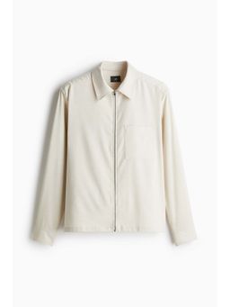 H&M - Men White Regular Fit Twill Overshirt