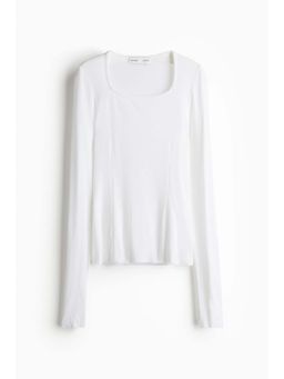 H&M - Women White Sheer Silk-Blend Top