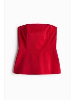 H&M - Women Red Twill Bandeau Top