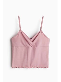 H&M - Women Pink Overlock-Detail Strappy Top