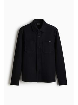 H&M - Men Black Regular Fit Cotton Overshirt