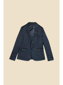 Allen Solly - Boys Blue Printed Regular Fit Blazer