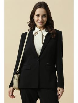 Allen Solly - Women's Black Regular Fit Blazer