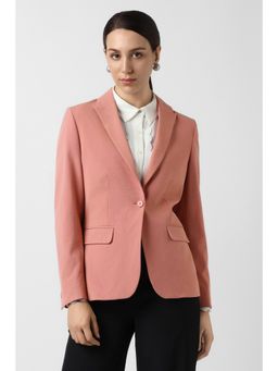 Van Heusen - Women's Pink Solid Blazer