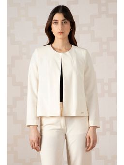 Van Heusen - Women's White Solid Blazer