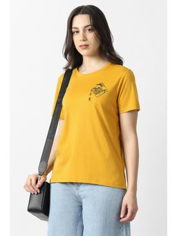 Van Heusen - Women's Yellow Casual T-Shirt