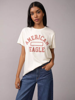 American Eagle - Women's Cream T-Shirt