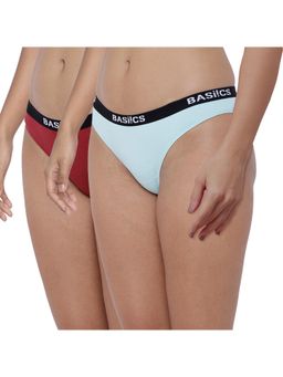 BASIICS by La Intimo - Womens Multi-Color Dulce Candy Briefs (Pack Of 2)