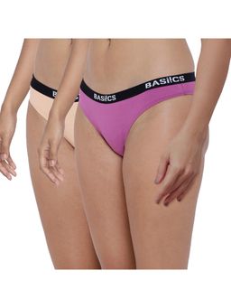 BASIICS by La Intimo - Womens Multi-Color Dulce Candy Briefs (Pack Of 2)