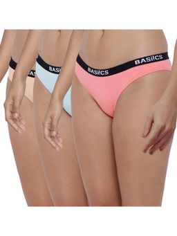 BASIICS by La Intimo - Womens Multi-Color Dulce Candy Briefs (Pack Of 3)