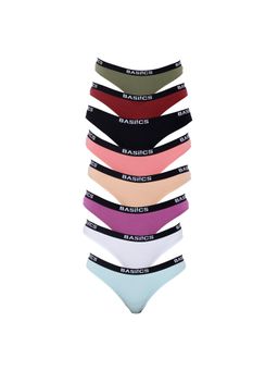 BASIICS by La Intimo - Womens Multi-Color Dulce Candy Briefs (Pack Of 8)