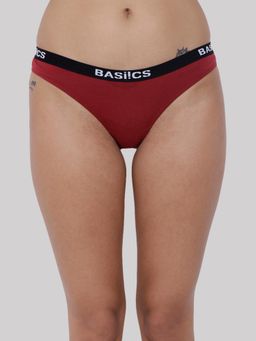 BASIICS by La Intimo - Womens Maroon Dulce Candy Brief
