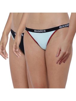 BASIICS by La Intimo - Multi-Color Moda Fashionable Briefs (Pack Of 2)