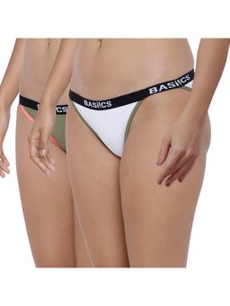 BASIICS by La Intimo - Multi-Color Moda Fashionable Briefs (Pack Of 2)